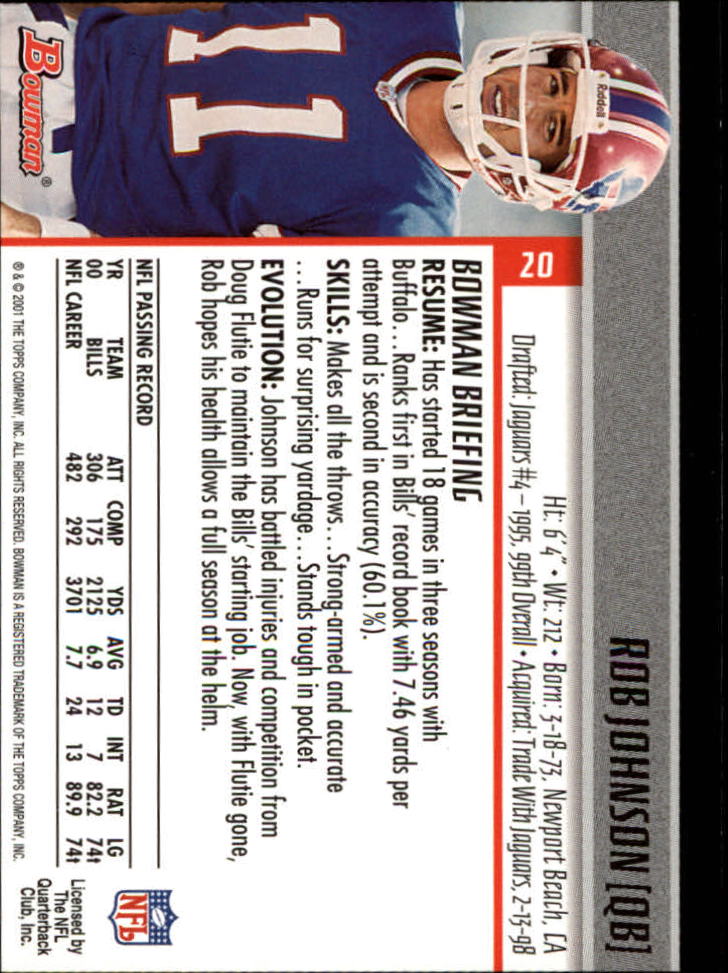 2001 Bowman Football Card Pick