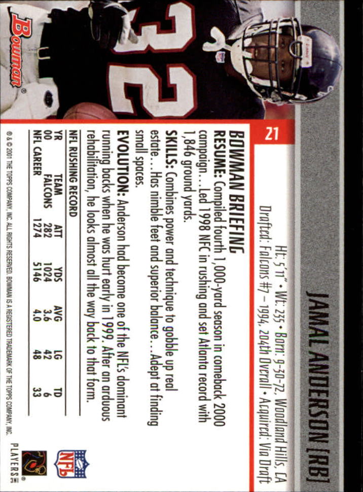 2001 Bowman Football Card Pick