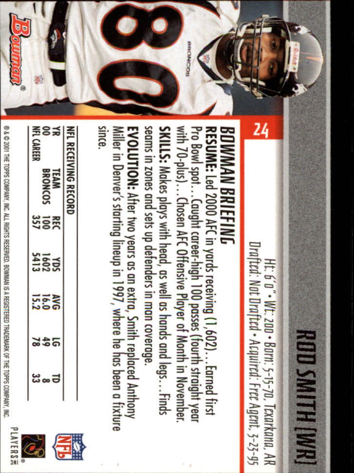 2001 Bowman Football Card Pick