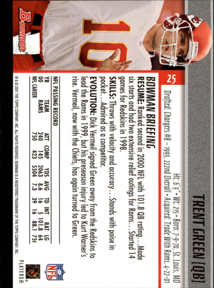 2001 Bowman Football Card Pick