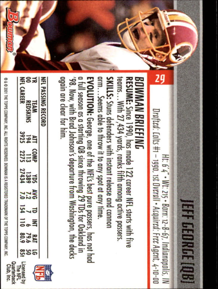 2001 Bowman Football Card Pick