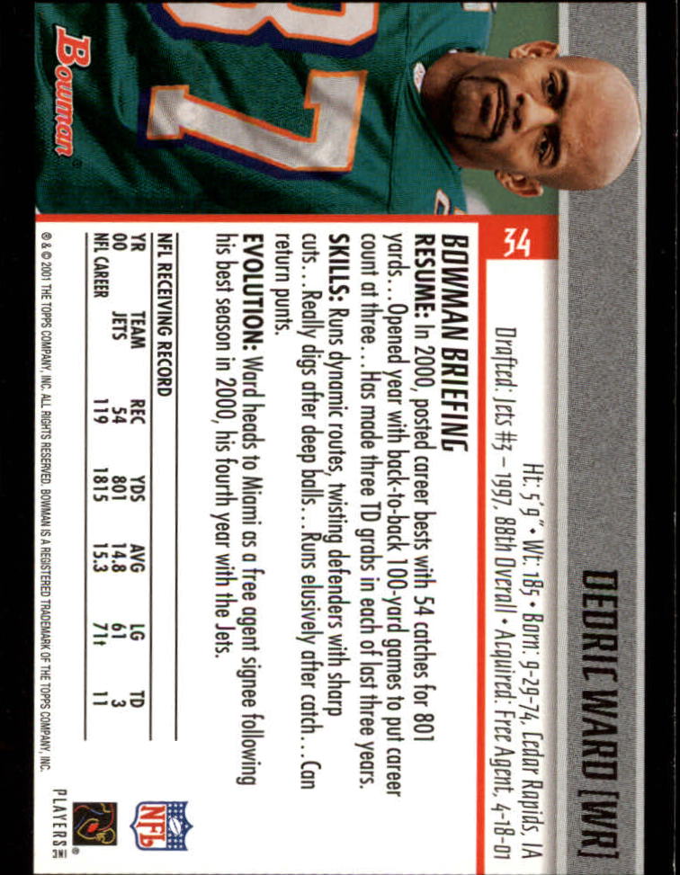 2001 Bowman Football Card Pick