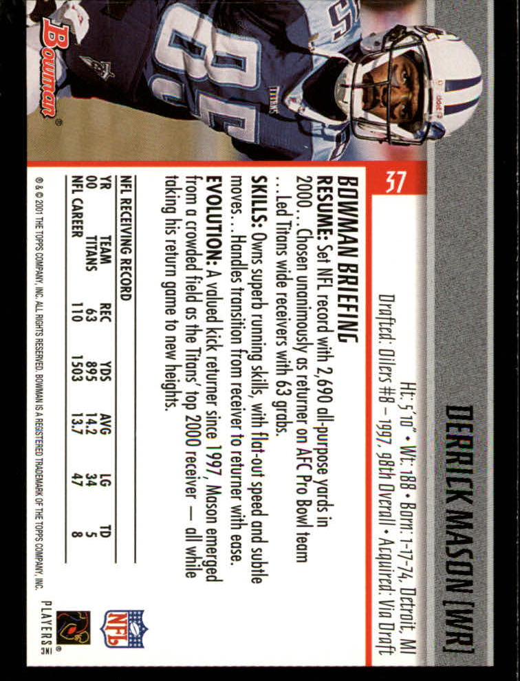 2001 Bowman Football Card Pick