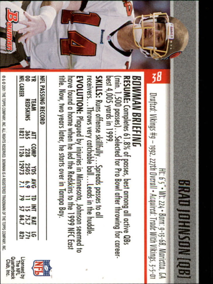 2001 Bowman Football Card Pick