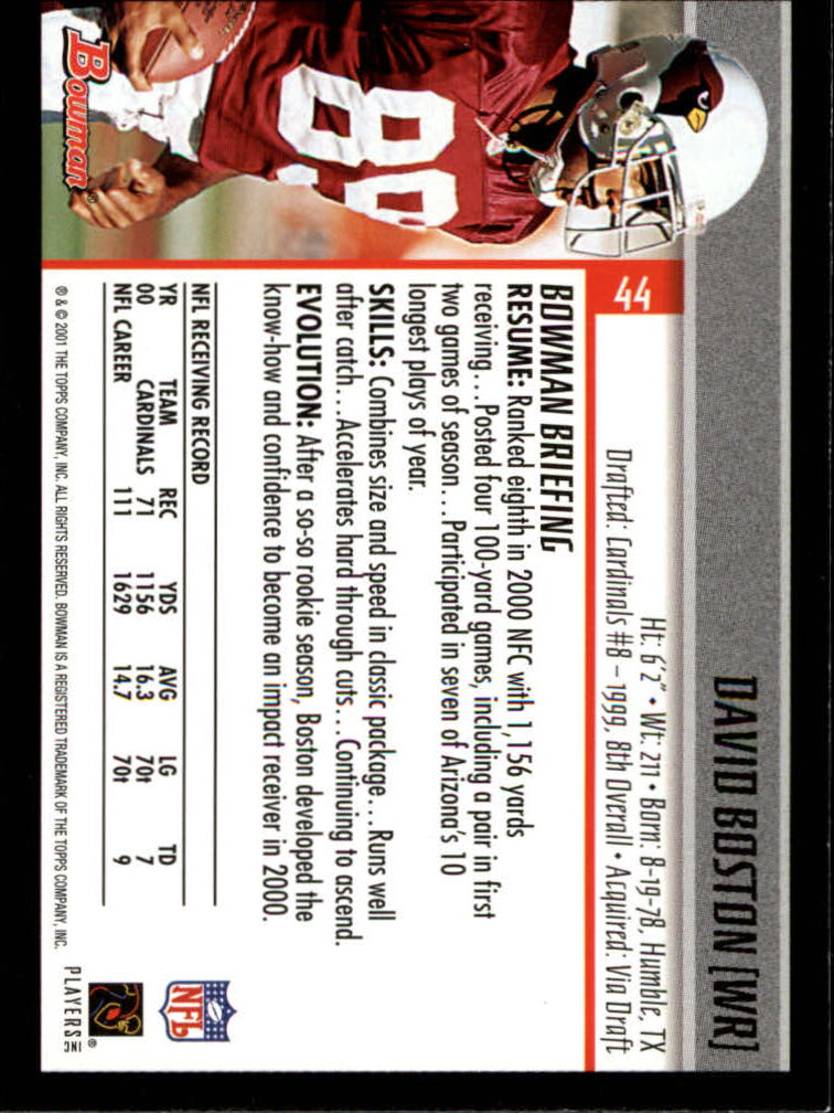 2001 Bowman Football Card Pick