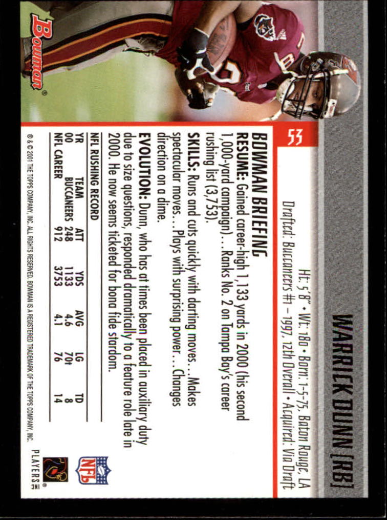 2001 Bowman Football Card Pick