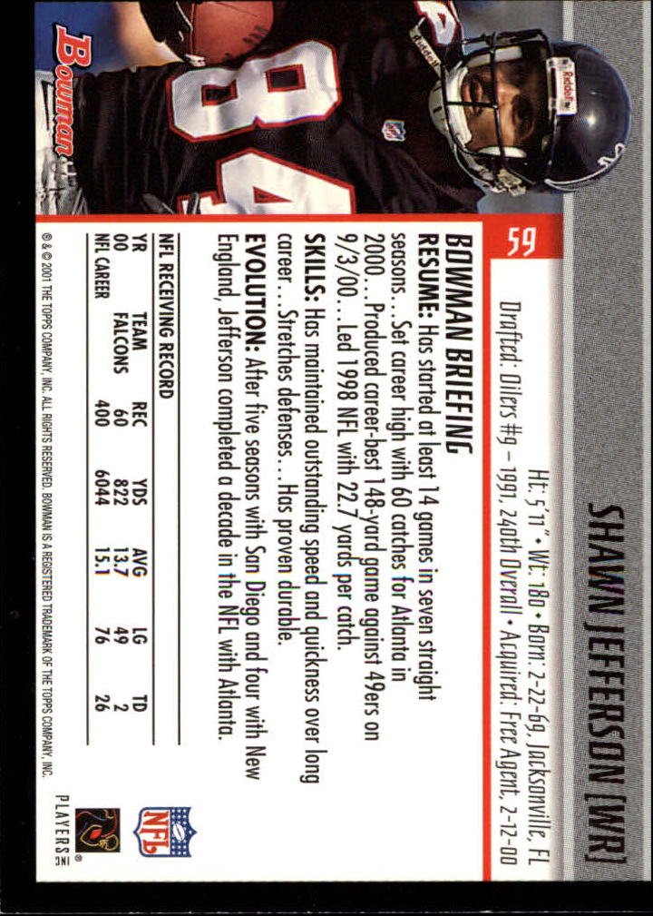 2001 Bowman Football Card Pick