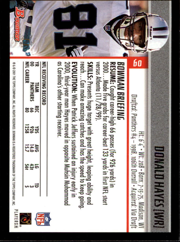 2001 Bowman Football Card Pick