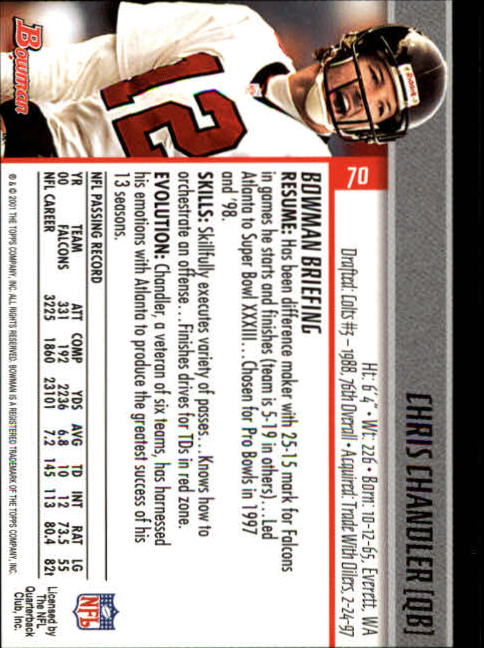 2001 Bowman Football Card Pick