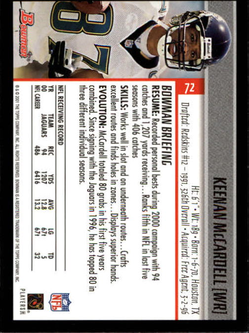 2001 Bowman Football Card Pick