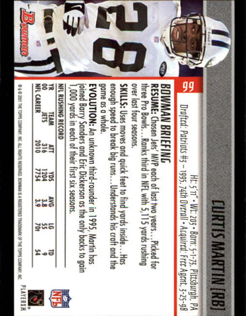 2001 Bowman Football Card Pick