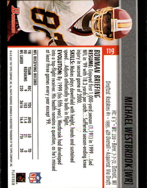 2001 Bowman Football Card Pick