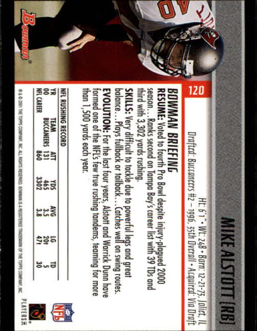 2001 Bowman Football Card Pick