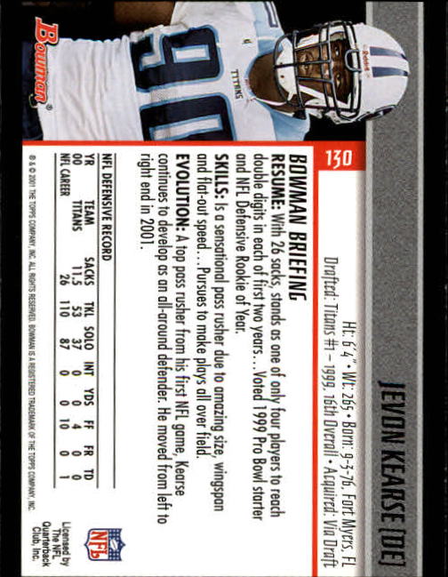 2001 Bowman Football Card Pick