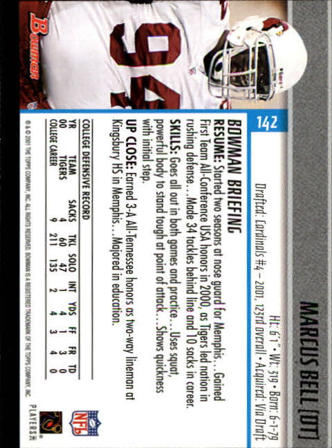 2001 Bowman Football Card Pick