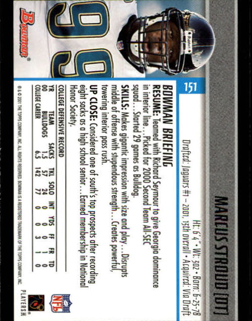 2001 Bowman Football Card Pick