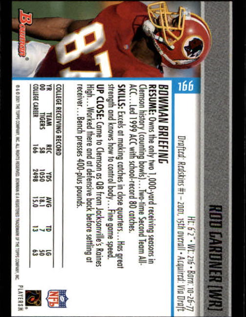 2001 Bowman Football Card Pick