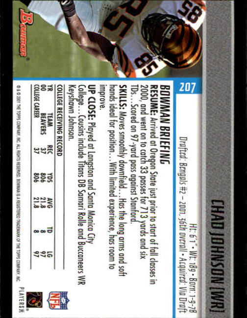 2001 Bowman Football Card Pick