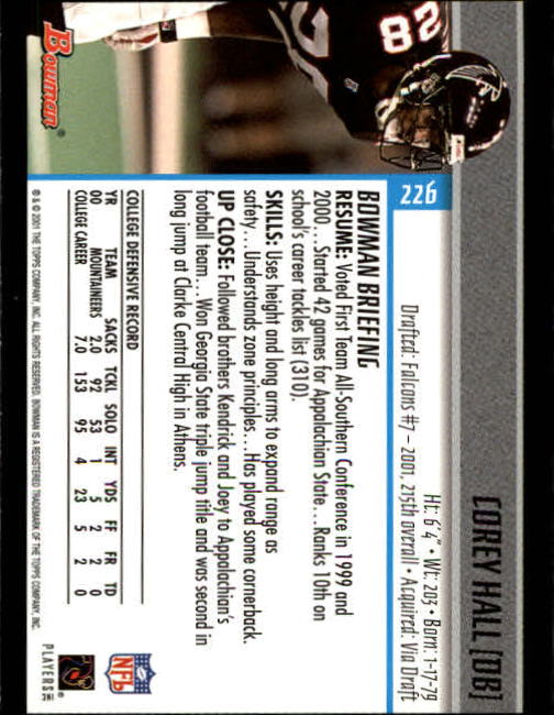 2001 Bowman Football Card Pick