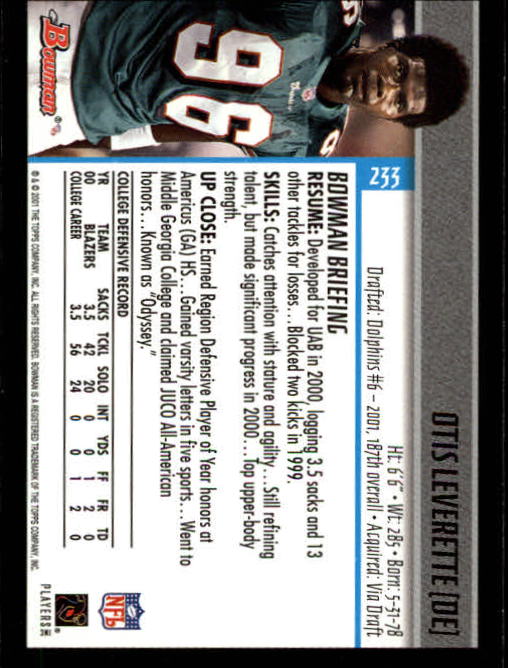 2001 Bowman Football Card Pick