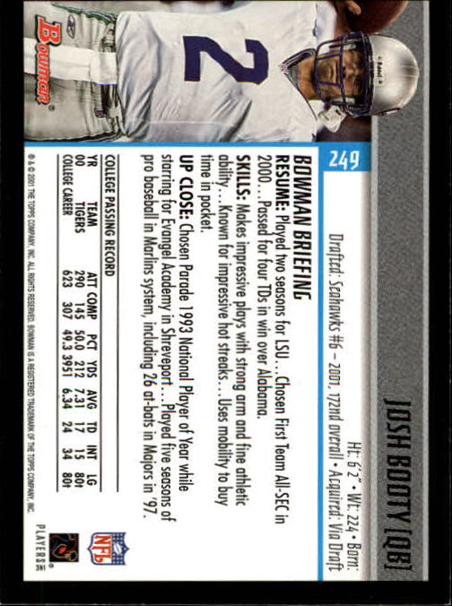 2001 Bowman Football Card Pick