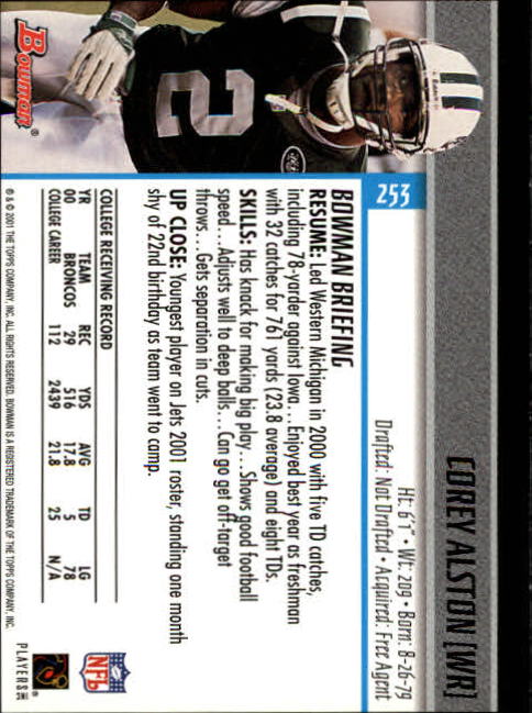 2001 Bowman Football Card Pick