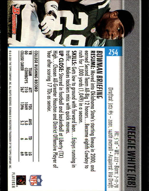 2001 Bowman Football Card Pick