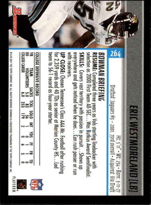 2001 Bowman Football Card Pick