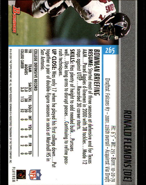 2001 Bowman Football Card Pick