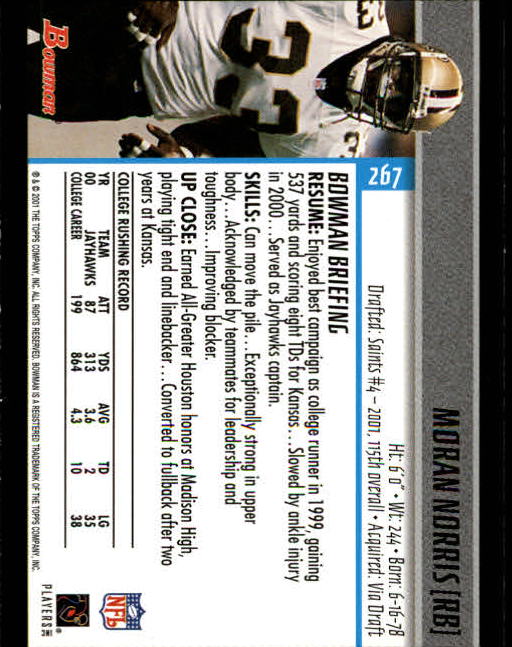 2001 Bowman Football Card Pick