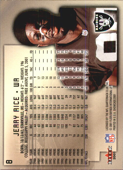 2001 Fleer Showcase Football Card Pick - Picture 15 of 225