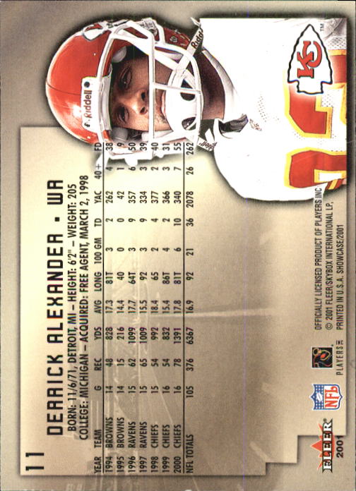 2001 Fleer Showcase Football Card Pick - Picture 21 of 225