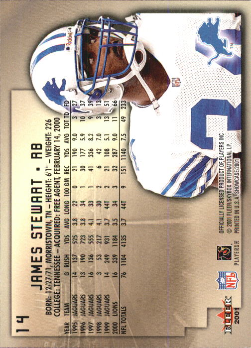 2001 Fleer Showcase Football Card Pick - Picture 27 of 225
