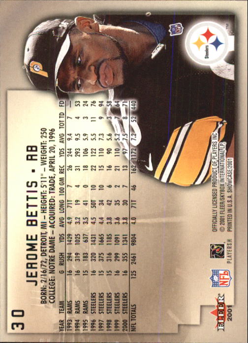 2001 Fleer Showcase Football Card Pick - Picture 57 of 225