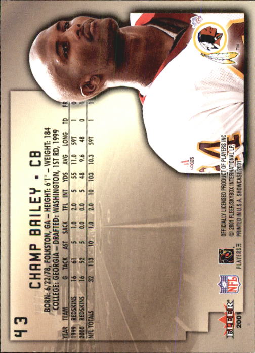 2001 Fleer Showcase Football Card Pick - Picture 83 of 225