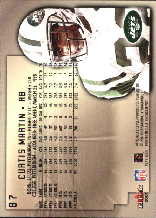 2001 Fleer Showcase Football Card Pick - Picture 165 of 225