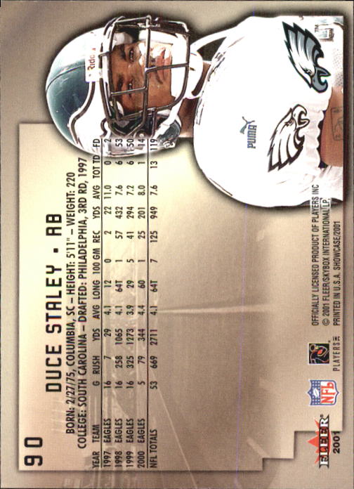 2001 Fleer Showcase Football Card Pick - Picture 171 of 225