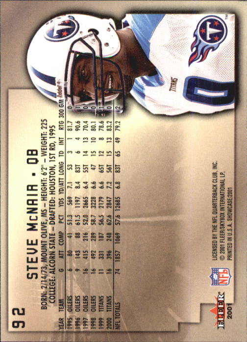 2001 Fleer Showcase Football Card Pick - Picture 175 of 225
