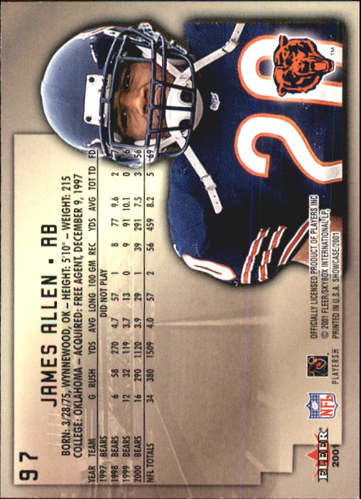 2001 Fleer Showcase Football Card Pick - Picture 185 of 225