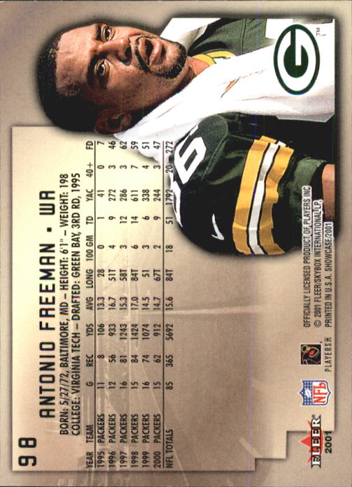 2001 Fleer Showcase Football Card Pick - Picture 187 of 225
