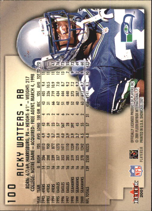 2001 Fleer Showcase Football Card Pick - Picture 191 of 225