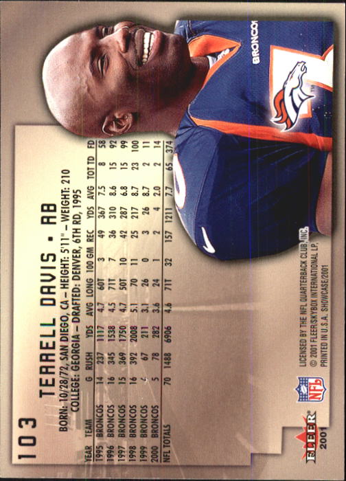 2001 Fleer Showcase Football Card Pick - Picture 195 of 225