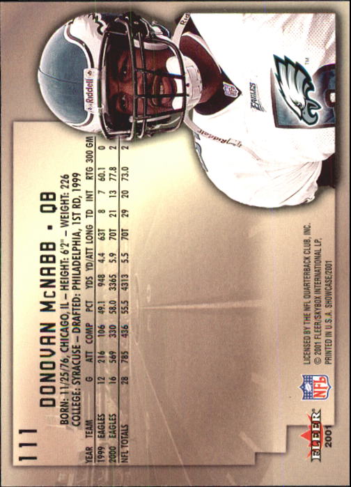 2001 Fleer Showcase Football Card Pick - Picture 201 of 225