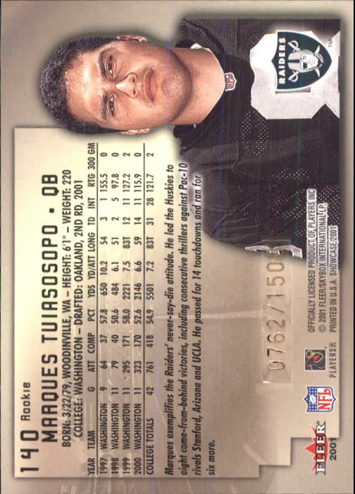 2001 Fleer Showcase Football Card Pick - Picture 213 of 225