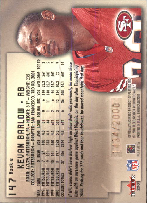2001 Fleer Showcase Football Card Pick - Picture 217 of 225