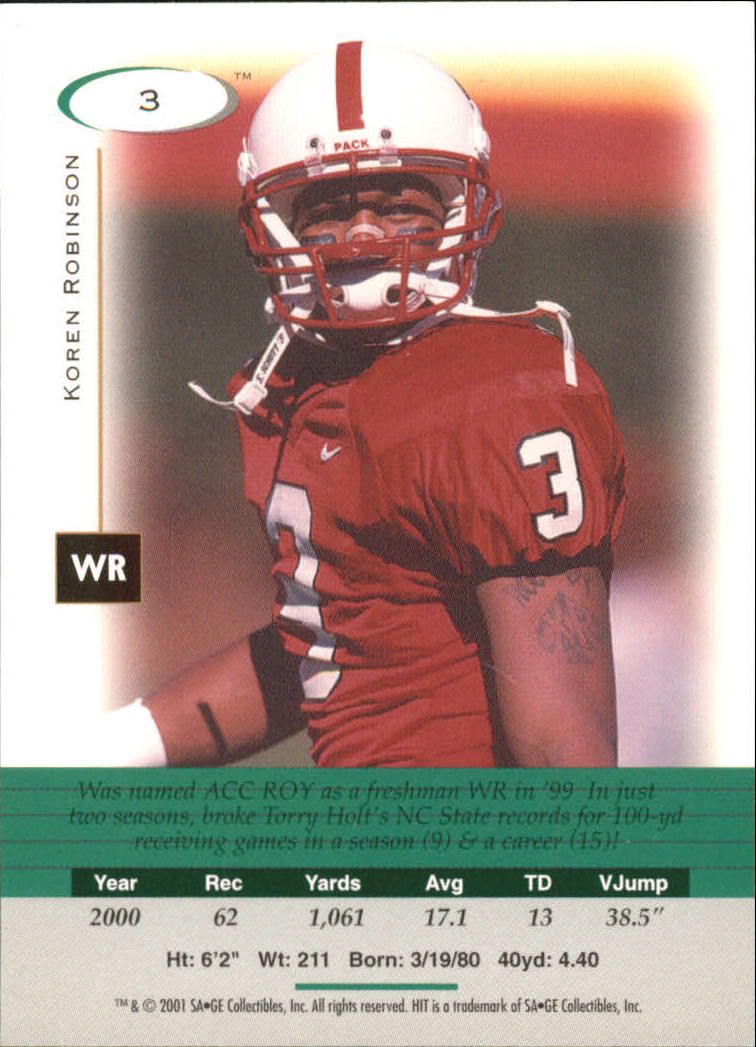 Auction Item 143747653810 Football Cards 2001 SA-GE Hit Jersey