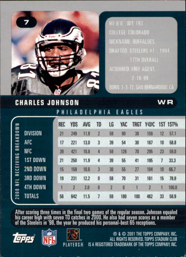 2001 Stadium Club Football Card Pick - Picture 9 of 213