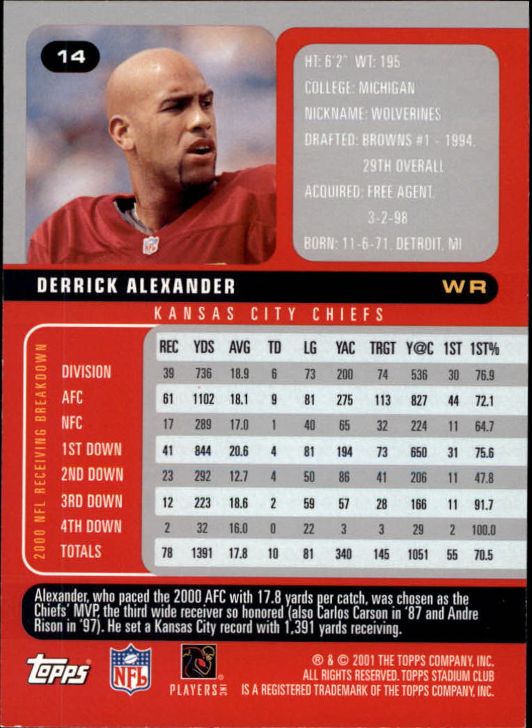 2001 Stadium Club Football Card Pick - Picture 19 of 213