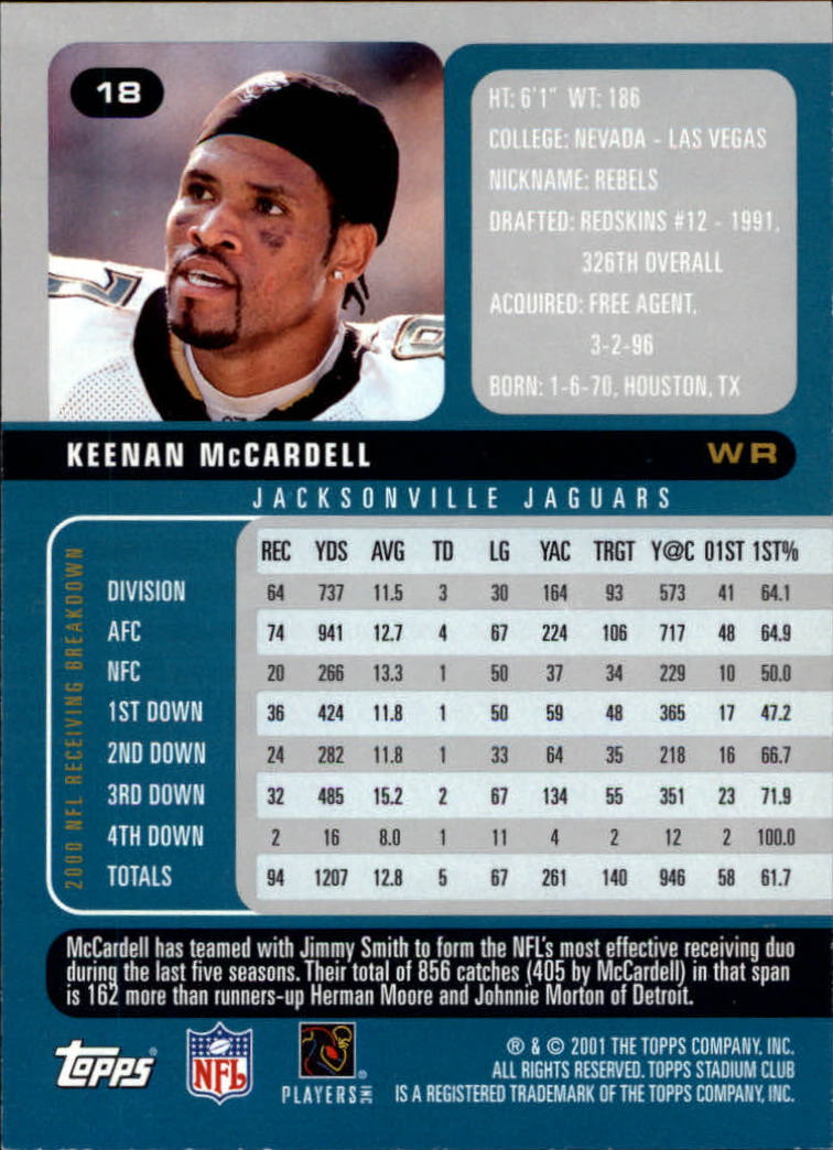 2001 Stadium Club Football Card Pick - Picture 23 of 213