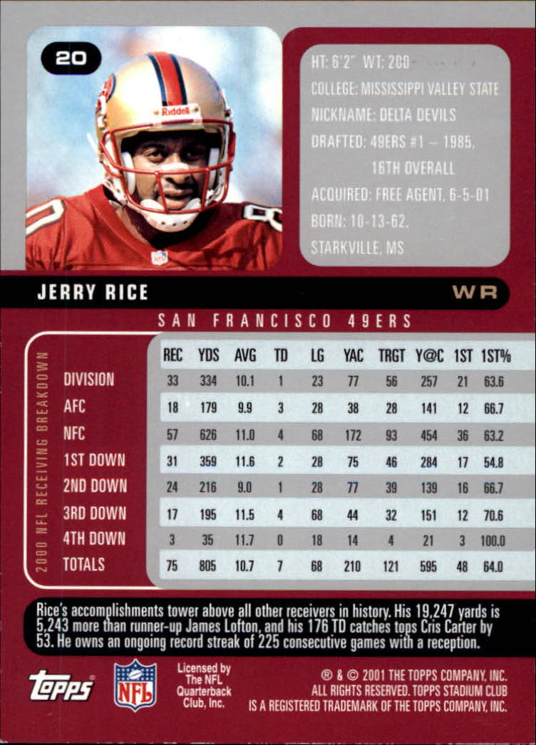 2001 Stadium Club Football Card Pick - Picture 27 of 213